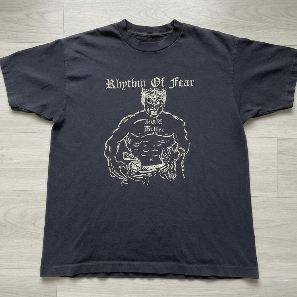 Rhythm Of Fear The Killer Black White Cotton T Shirt